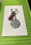 ‘reminder: it doesn’t matter what they think’ hand stamped keychain