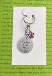 ‘my kids have paws’ hand stamped keychain