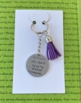 ‘reminder: you don’t have to please everyone’ hand stamped keychain