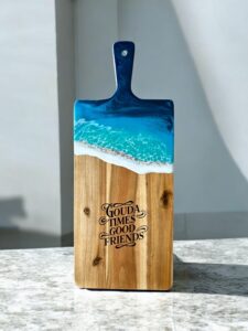 Resin Ocean Wave Charcuterie Board