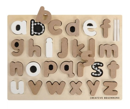 Lowercase Chalkboard Puzzle