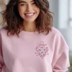 Cowboy Ghost with Hat Sweater Embroidered Shirt