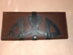 Trifold Artist Tool Roll, Leather artist roll, handmade leather roll, celtic knot tool roll, leather celtic tool roll