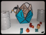 D20 die bag, D20 dungeon and dragons, dice bag, hand made d20