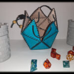 D20 die bag, D20 dungeon and dragons, dice bag, hand made d20