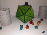 D20 die bag, D20 dungeon and dragons, dice bag, hand made d20