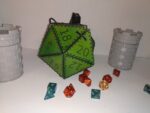D20 die bag, D20 dungeon and dragons, dice bag, hand made d20