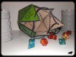 D20 die bag, D20 dungeon and dragons, dice bag, hand made d20