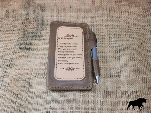 Small leather journal w/ Daughter Poem