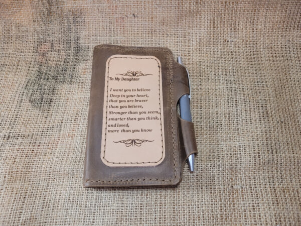 Small leather journal w/ Daughter Poem