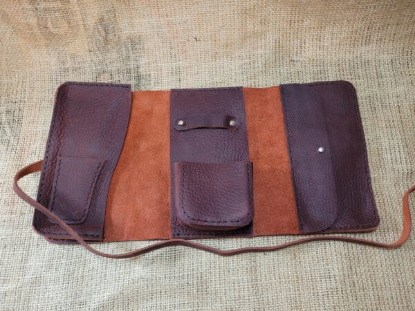 Hand made leather pipe pouch