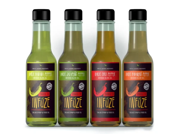 4 Pack Mixed Infused Olive Oils 150 ml (5 oz) each