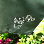 Garden Apron with Pockets - Green with Charming Design Choices