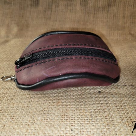 Hand made leather key and coin case