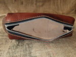 Hand made leather pencil case - light brown