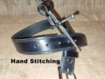 Handmade plain black belt