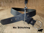 Handmade plain black belt