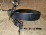 Handmade plain black belt