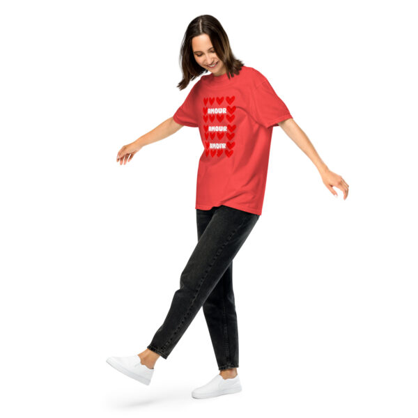 Amour Paprika garment-dyed heavyweight Valentine t-shirt
