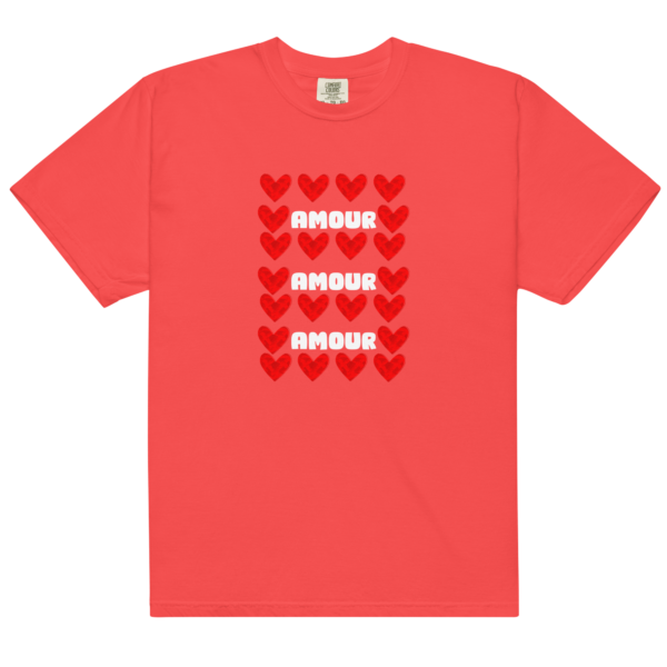 Amour Paprika garment-dyed heavyweight Valentine t-shirt