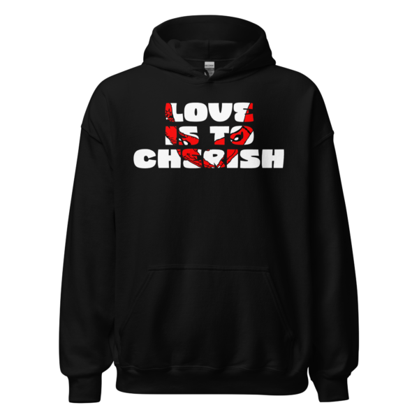 Cherish Valentine Black Hoodie