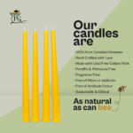 10 inch Slim Beeswax Tapers