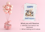 Cute Woodland Animal Birthday Card – Kids Animal Party Greeting Card