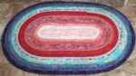 Hand Crafted Oval Jelly Roll Rug Large 36" by 54"