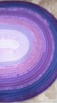 Hand Crafted Oval Jelly Roll Rug Large 30" x 47" Purples