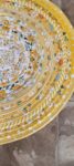 Hand Crafted Oval Jelly Roll Rug Yellows 25" x 38"
