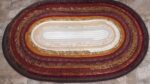 Hand Crafted Oval Jelly Roll Rug Large 28" by 43"