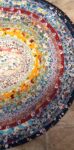 Hand Crafted Oval Jelly Roll Rug Multi Color Floral 24" x 37"