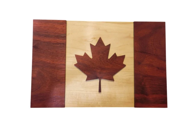 Wooden 8X12 Canadian Flag