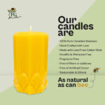 Garden Leaf Beeswax Pillar