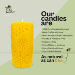 Snow Flake Beeswax Pillar