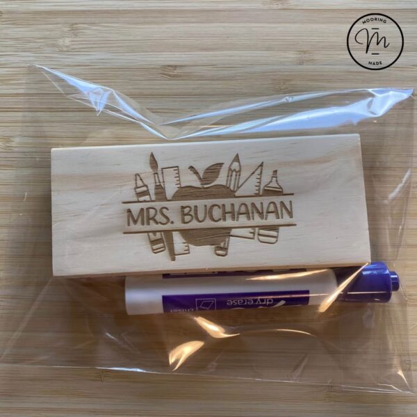 Personalized Dry Erase/Chalkboard Eraser- Teacher Gift