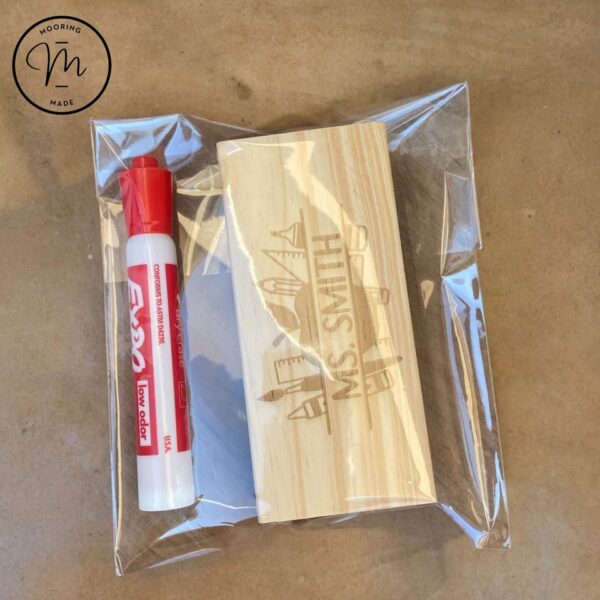 Personalized Dry Erase/Chalkboard Eraser- Teacher Gift