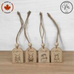 Personalized Wooden Easter Gift Tag Easter Bunny Basket Tag