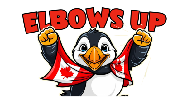 9 up stickers, Elbows Up Canada Standing up too Donald Trump