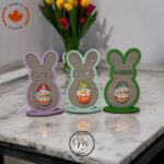 Personalized Easter Chocolate Egg Holder Bunnies Easter Gift Idea