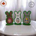 Personalized Easter Chocolate Egg Holder Bunnies Easter Gift Idea