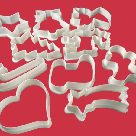 Custom-designed cookie cutters 3D printed with commercial-grade precision. Each cutter showcases 0.01mm accuracy, ensuring clean cuts and detailed designs. Made locally in Ottawa with food-safe materials.