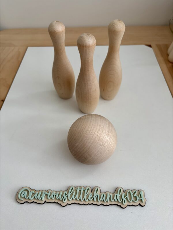 Wooden 3 Pin Bowling Set