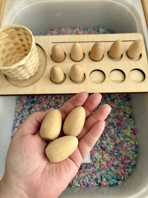 Ten Frame Set - Wooden Eggs