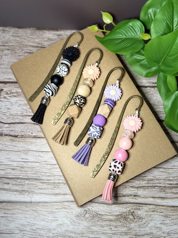 Silicone Bead Bookmarks w/tassel