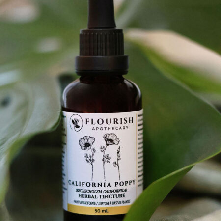 California Poppy Organic Herbal Tincture made by Flourish Apothecary of Victoria, BC