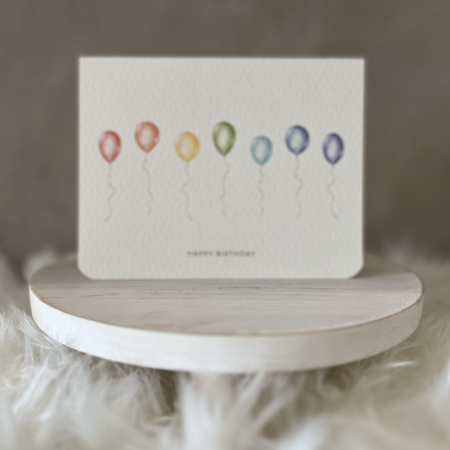 Paper Kuts - Watercolour Line of Balloons Happy Birthday Card