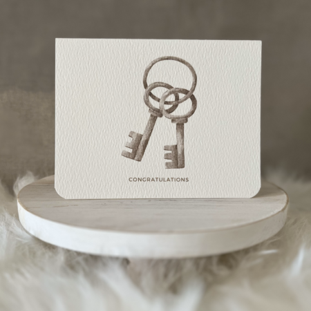 Paper Kuts - Watercolour Skeleton Keys New Home Card