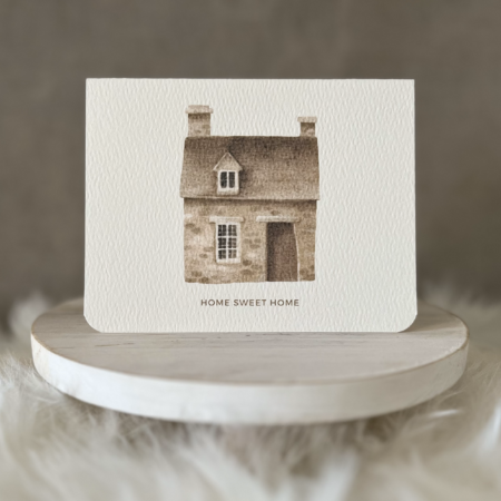 Paper Kuts - Watercolour Stone House New Home Card