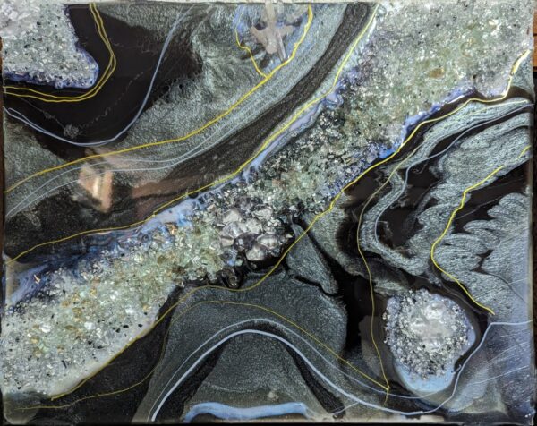Stormy Night, 16"x20" Genuine Crystal artwork
